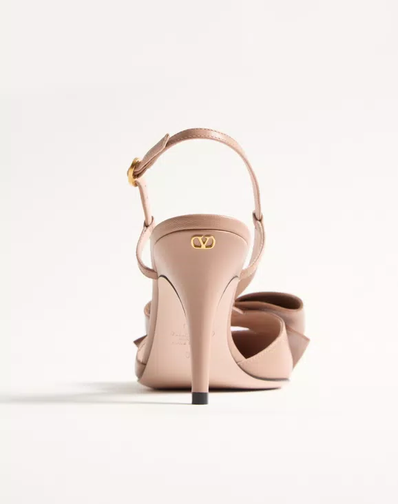 Valentino Bowow Slingback Pumps In Kidskin 85Mm - Image 2